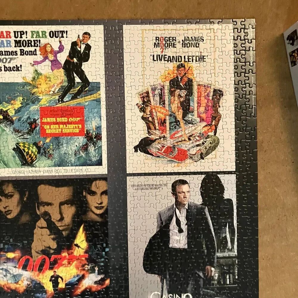 Top Puzzles James Bond Actor Debut 1000 Piece Jigsaw Puzzle Game W/Poster